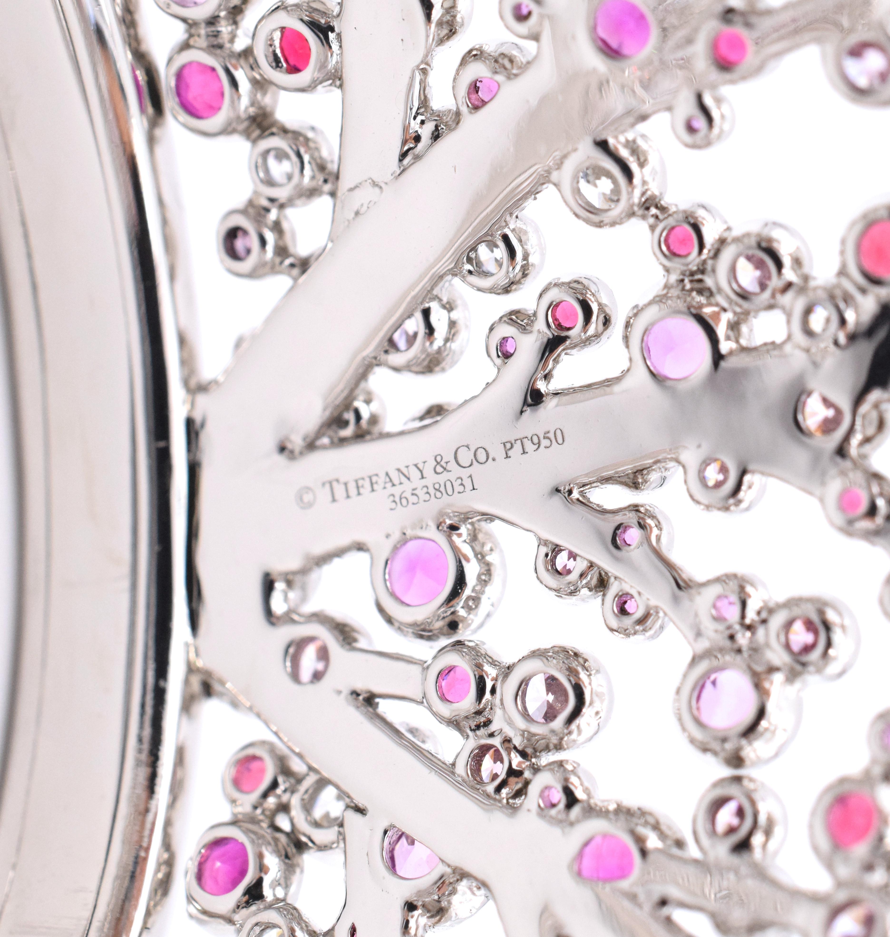 Tiffany & Co. Armband oder Ohrringe mit rosa Diamanten, Saphiren Damen im Angebot