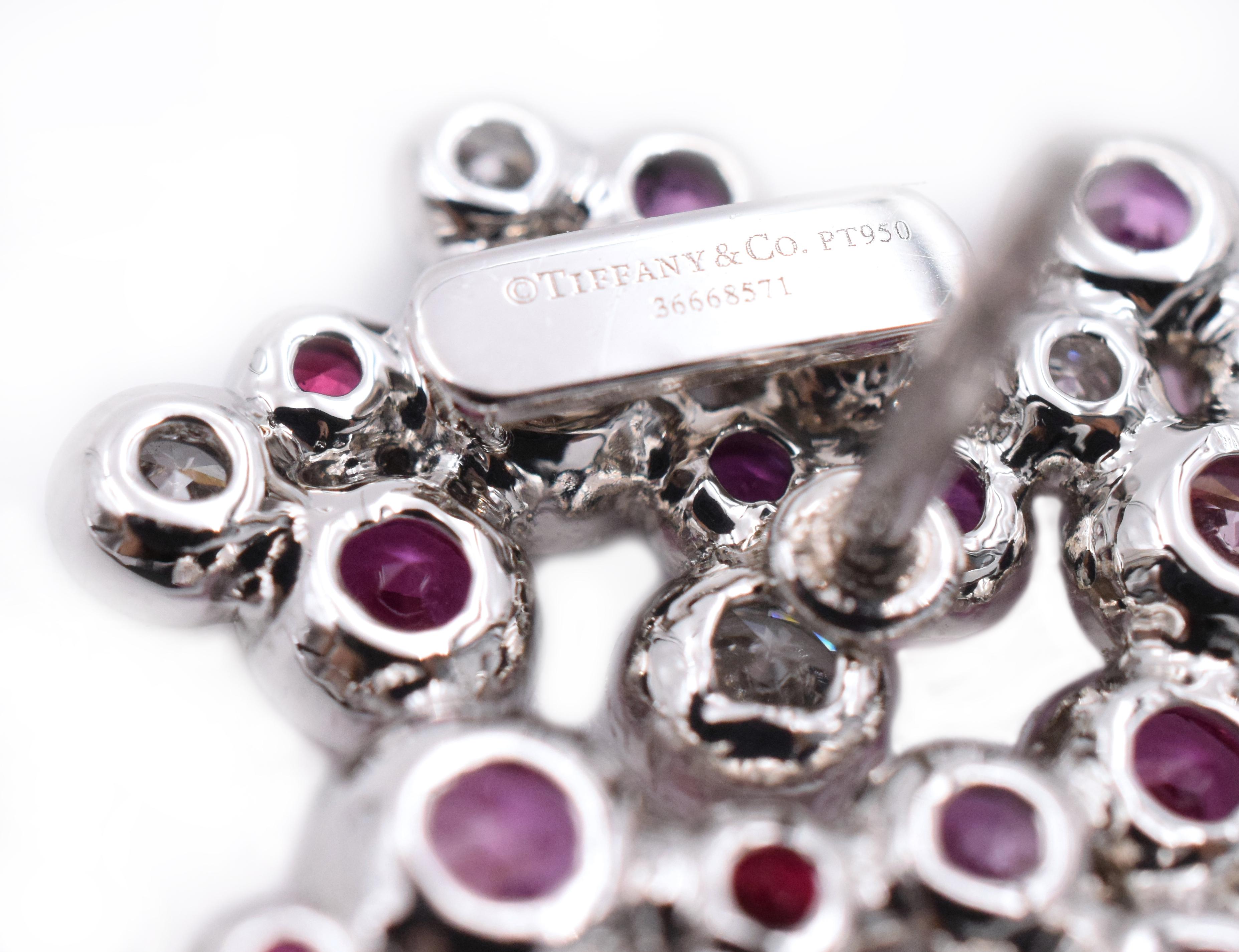Tiffany & Co. Bracelet ou boucles d'oreilles en diamant rose et saphir en vente 1