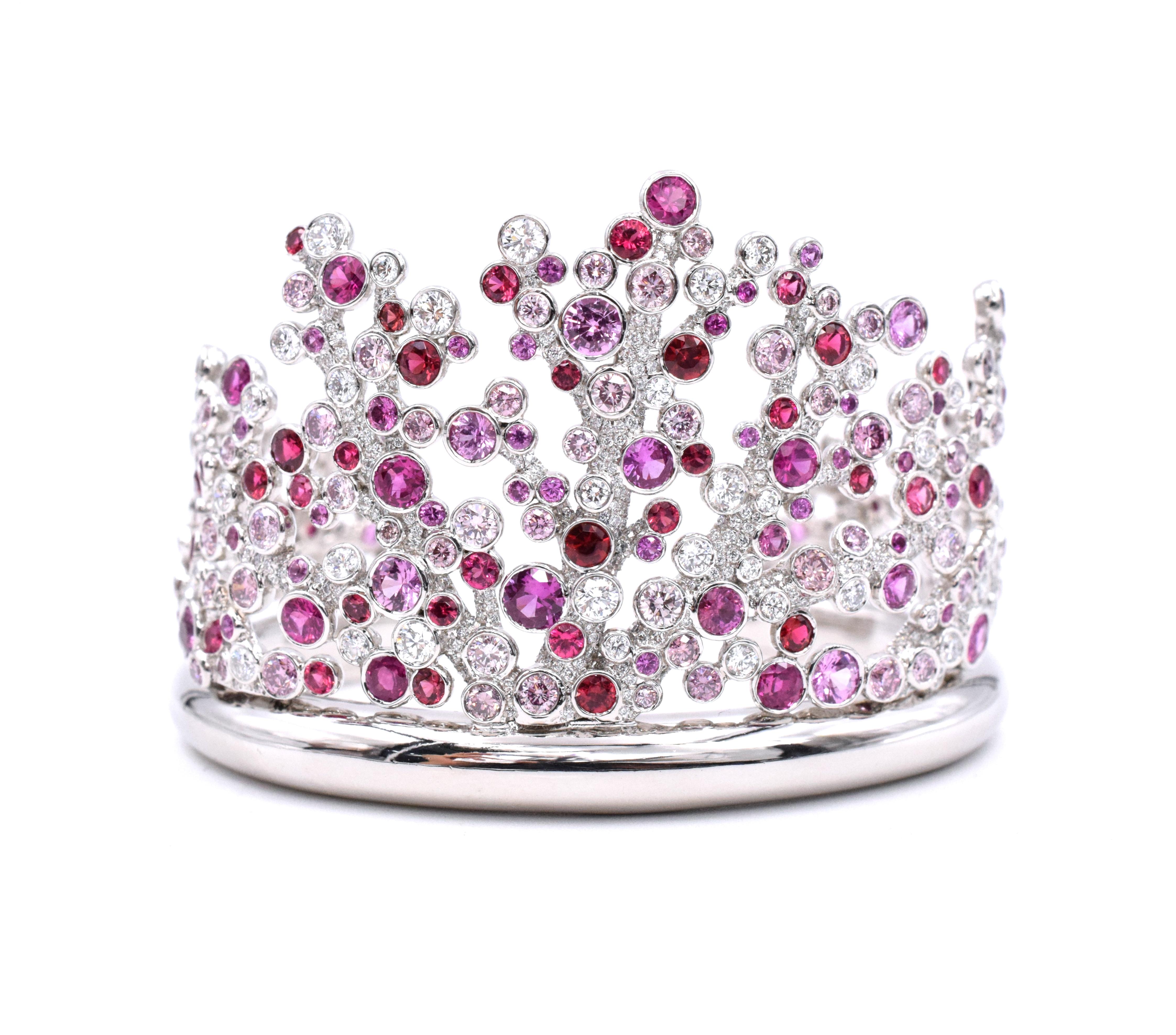 Tiffany & Co. Bracelet ou boucles d'oreilles en diamant rose et saphir en vente 2