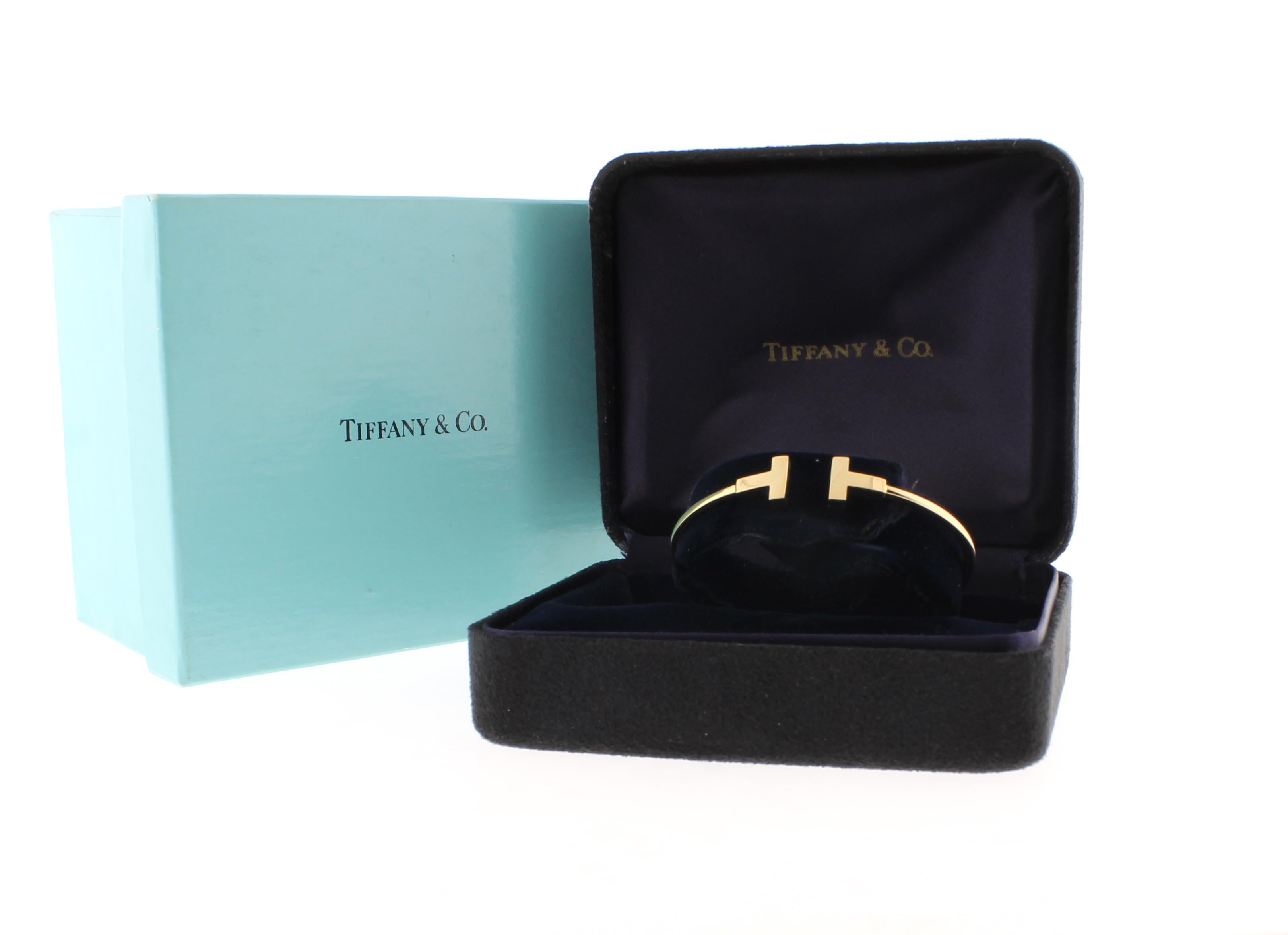 Women's or Men's Tiffany & Co. Pink Gold Wire T Bracelet