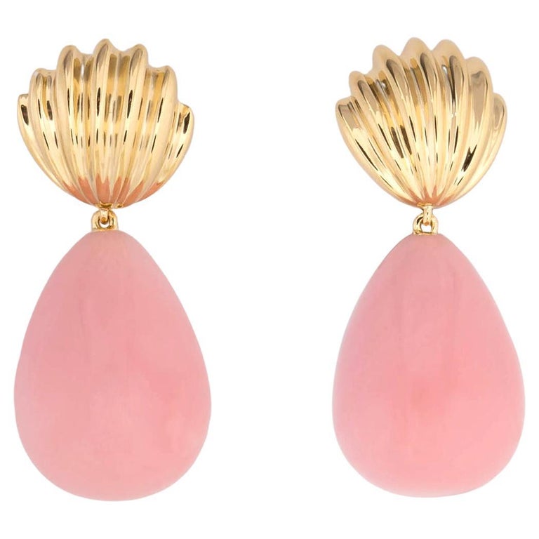 Tiffany and Co. Pink Opal Drop Earrings at 1stDibs pink opal earrings
