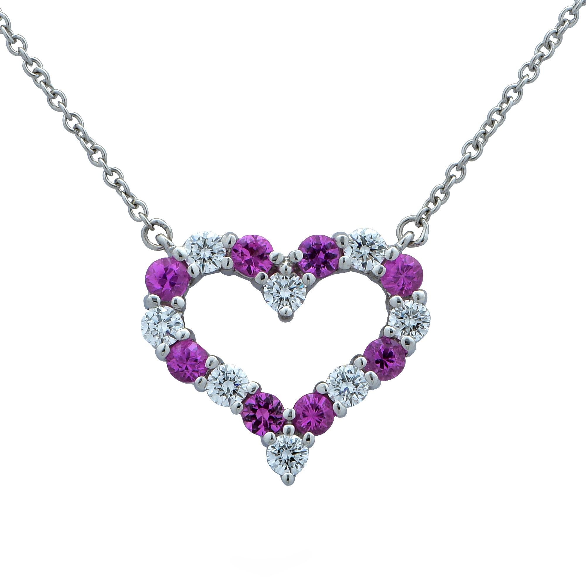 tiffany pink sapphire necklace