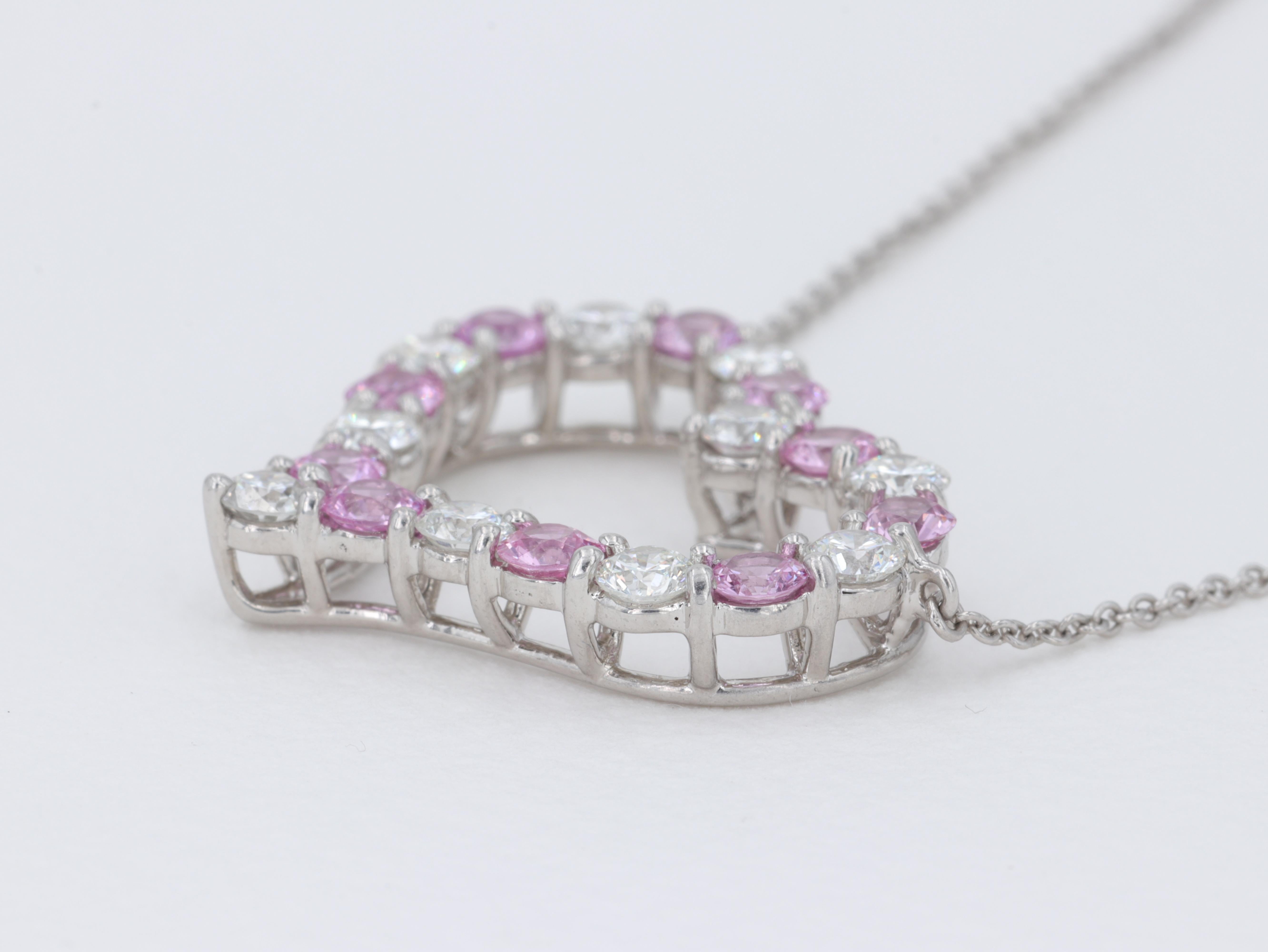 tiffany large diamond heart necklace