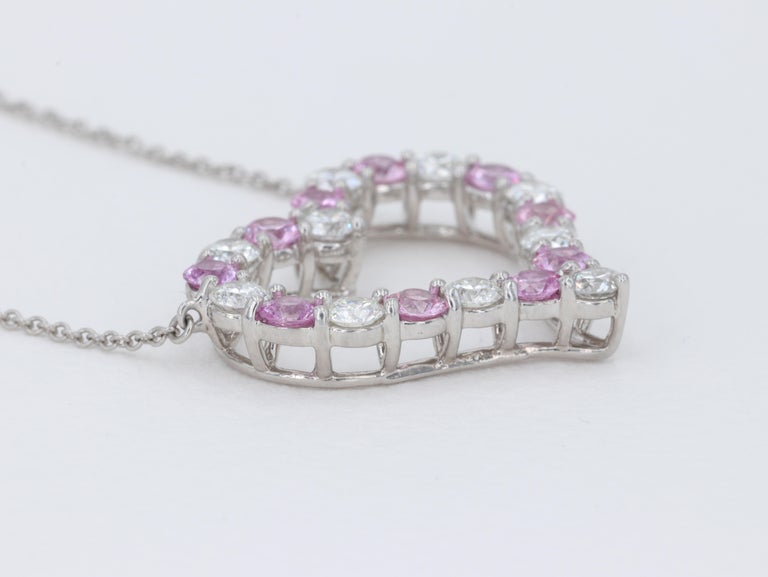 Tiffany & Co Bubbles Pink Sapphire Diamond Platinum Necklace – Oak Gem