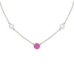 Tiffany & Co. Pink Sapphire and Diamond Necklace