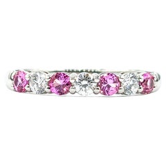 Bandring aus Platin mit rosa Saphiren und Diamanten von Tiffany & Co