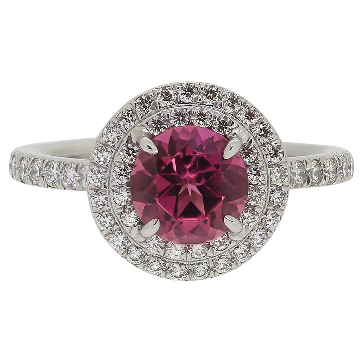 Tiffany & Co. Anello con tormalina rosa e diamante Soleste