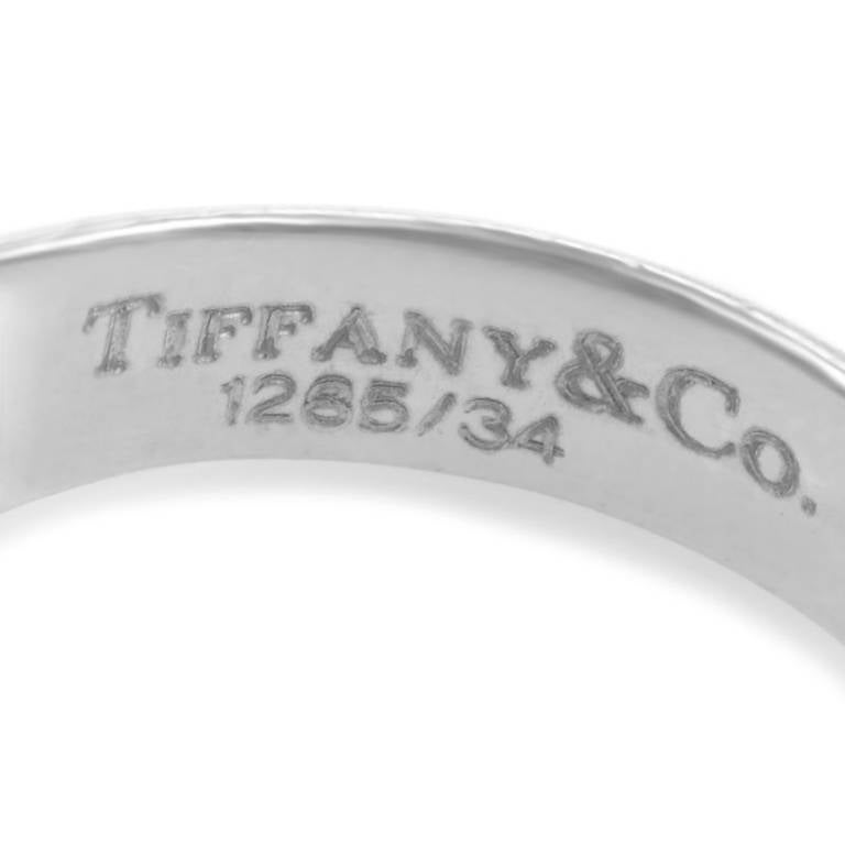 Tiffany & Co. Pink Tourmaline Diamond White Gold Dome Ring In Excellent Condition For Sale In Southampton, PA