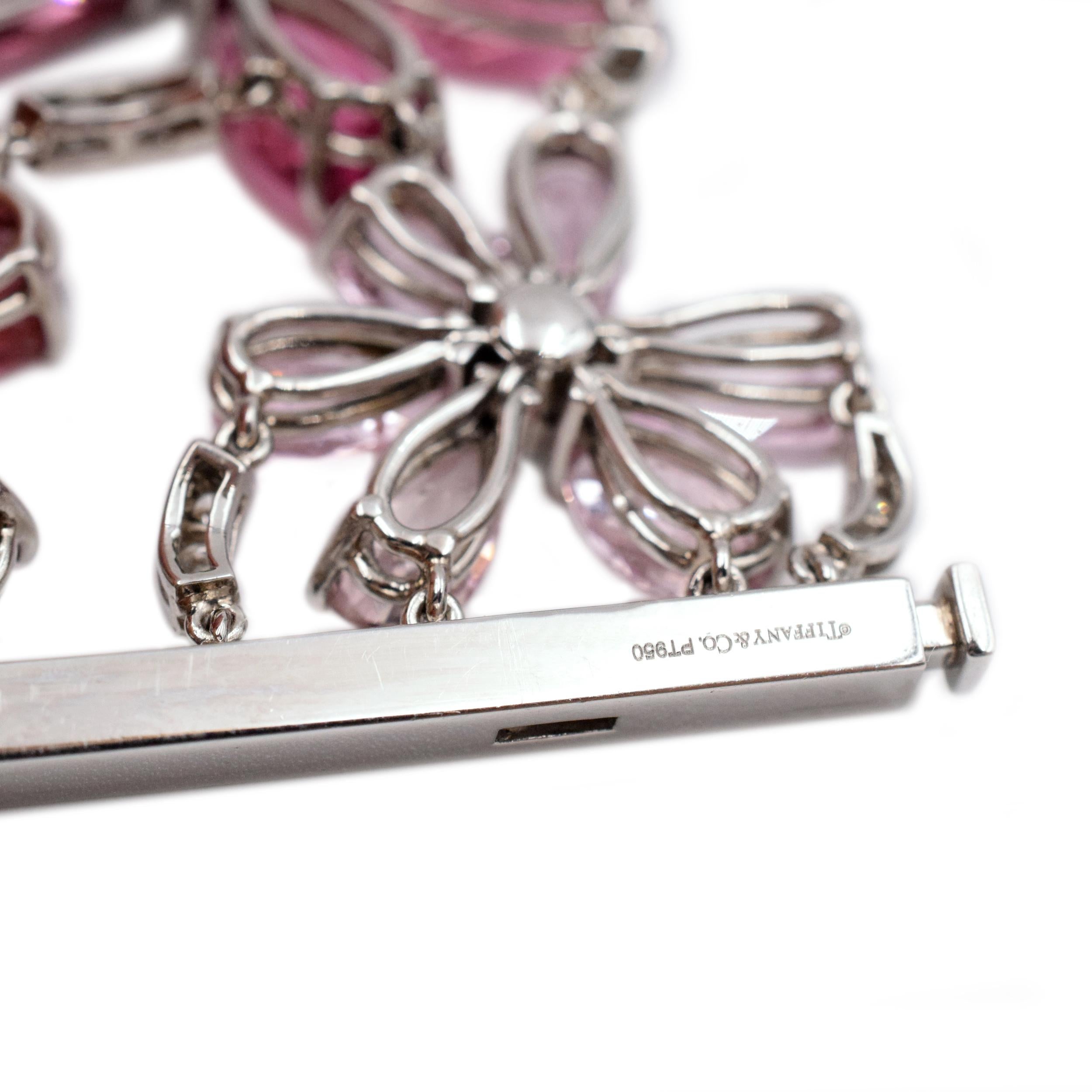 Tiffany & Co. Pink Tourmaline, Morganite and Diamond Bracelet For Sale 2