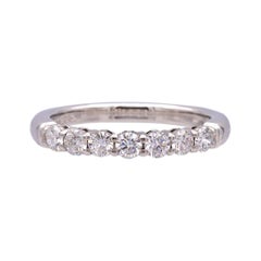 Tiffany & Co. Plat 7 Stone Forever Half Circle Diamond Band Ring .57cts w/ recpt