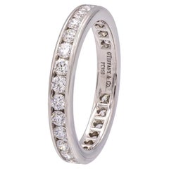 Tiffany & Co. Plat Full Circle 3mm Channel-Set Diamond Eternity Band Ring 6.75