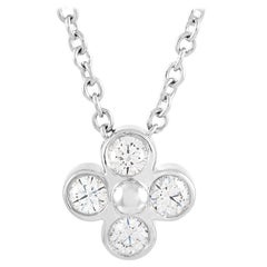 Tiffany & Co. Platinum 0.10 Ct Diamond Pendant Necklace