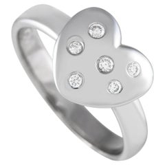 Tiffany & Co. Platinum 0.10ct Diamond Heart Ring