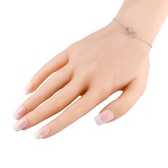 Tiffany & Co. Platinum 0.10ct Diamond Infinity Bracelet