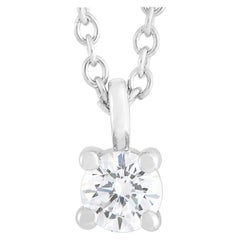 Tiffany & Co. Platinum 0.15 Carat Diamond Solitaire Necklace