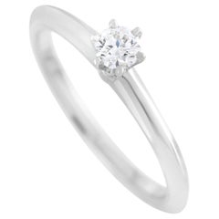 Tiffany & Co. Platinum 0.19 Carat Diamond F-VS1 Engagement Ring