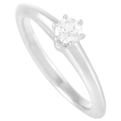 Tiffany & Co. Platinum 0.19 Carat Diamond Solitaire Engagement Ring
