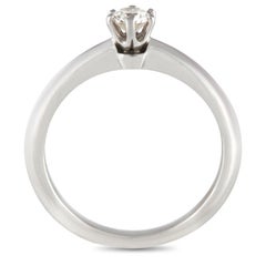 Tiffany & Co. Platinum 0.19 Carat Diamond Knife Edge Solitaire Engagement Ring