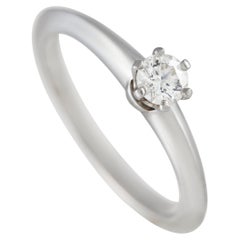 Tiffany & Co. Platinum 0.19 Carat Diamond Knife Edge Solitaire Engagement Ring