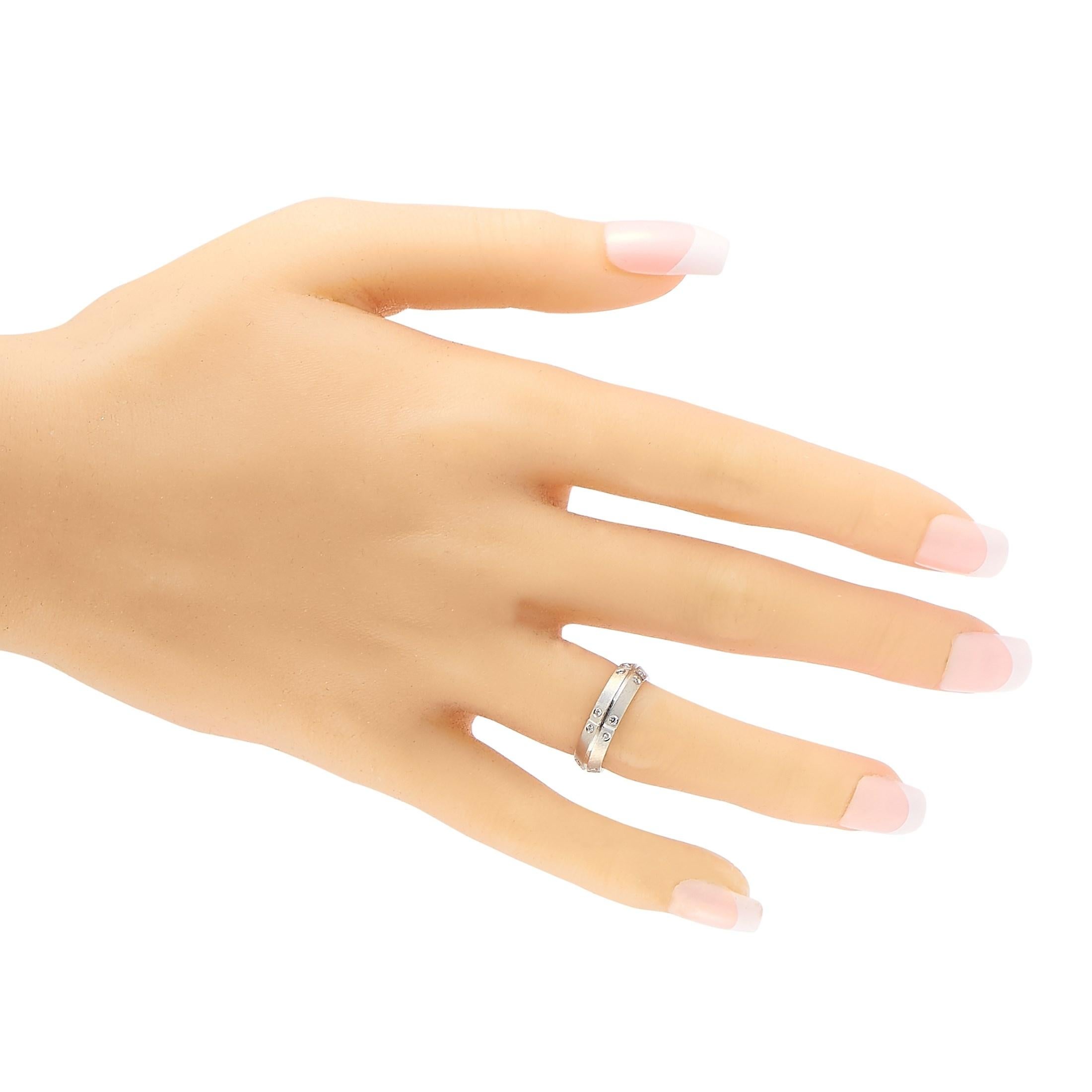 Round Cut Tiffany & Co. Platinum 0.20 Carat Diamond Streamerica Band Ring