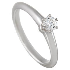 Tiffany & Co. Platinum 0.21 Ct Diamond Solitaire Ring