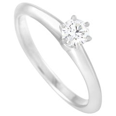 Tiffany & Co. Platinum 0.22 Carat Diamond Solitaire Ring