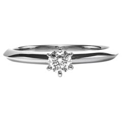 Tiffany & Co. Platinum 0.23 Ct Natural Diamond Ring