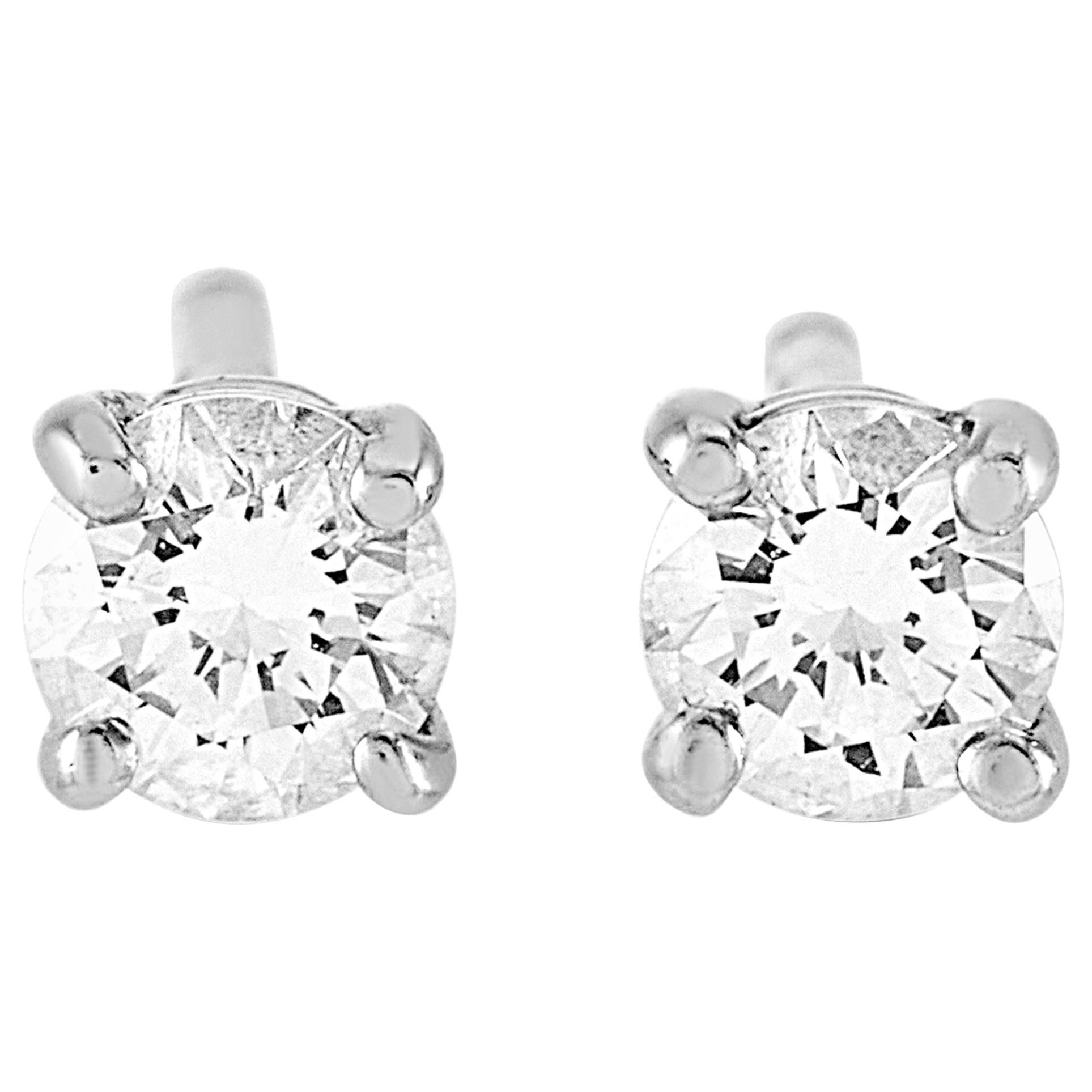 Tiffany and Co. Platinum 0.25 Carat Diamond Solitaire Stud Earrings at