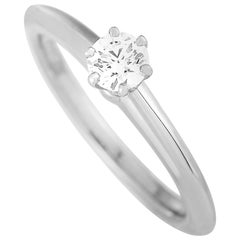 Tiffany & Co. Platinum 0.26 Carat Diamond Engagement Ring