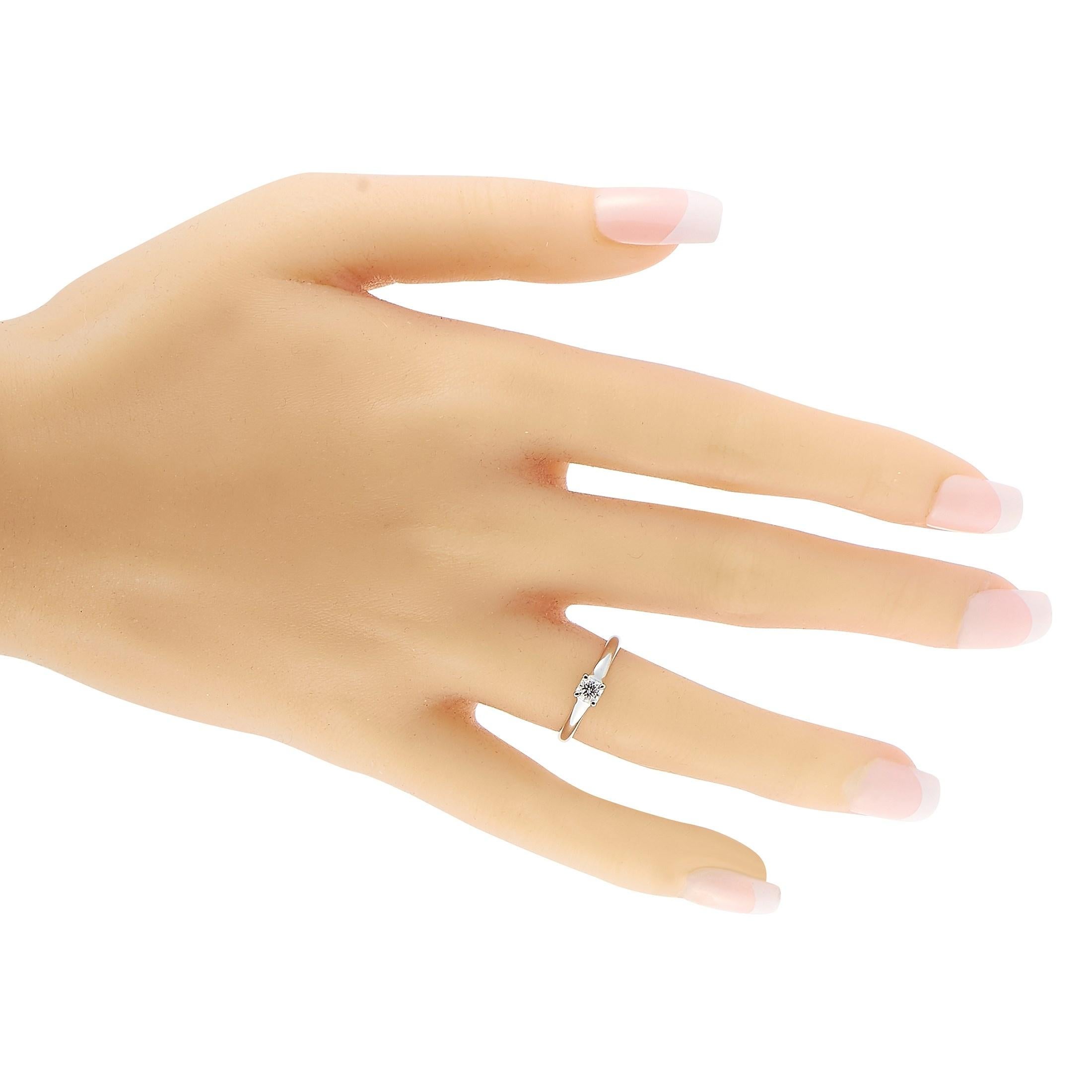 Princess Cut Tiffany & Co. Platinum 0.29 Carat Lucida Diamond Engagement Ring