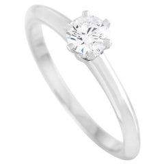 Tiffany & Co. Platinum 0.30 Carat Diamond F-VS1 Engagement Ring