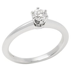 Tiffany & Co. Platinum 0.30 Carat Round Brilliant Cut Diamond Solitaire Ring