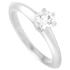 Tiffany & Co. Platinum 0.31 Carat Diamond Solitaire Ring