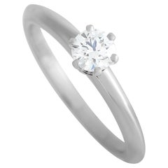 Tiffany & Co. Platinum 0.31 Ct Diamond Solitaire Ring