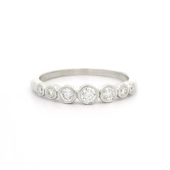 Tiffany & Co. Platinum 0.31ctw Graduated Bezel Diamond Jazz Band Ring
