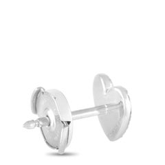 Tiffany & Co. Platinum 0.32 Ct Diamond Metro Heart Earrings