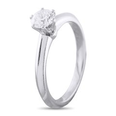 Tiffany & Co. Platinum 0.38ct Diamond Solitaire Engagement Ring TI18-031326