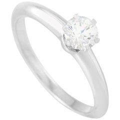 Tiffany & Co. Platinum 0.39 Carat Diamond Solitaire Ring