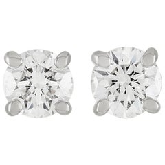 Tiffany & Co. Platinum 0.40 Carat Diamond Stud Earrings
