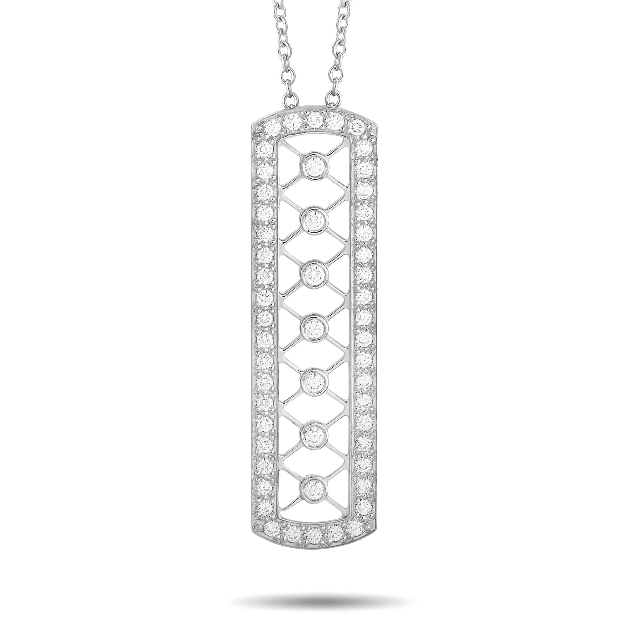 Tiffany & Co. Platinum 0.40 ct Diamond Pendant Necklace