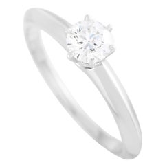 Tiffany & Co. Platinum 0.41 Carat Diamond E-VVS1 Ring "The Tiffany & Co."