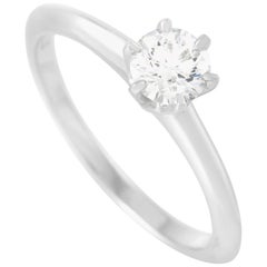 Tiffany & Co. Platinum 0.45 Carat Diamond Solitaire Ring