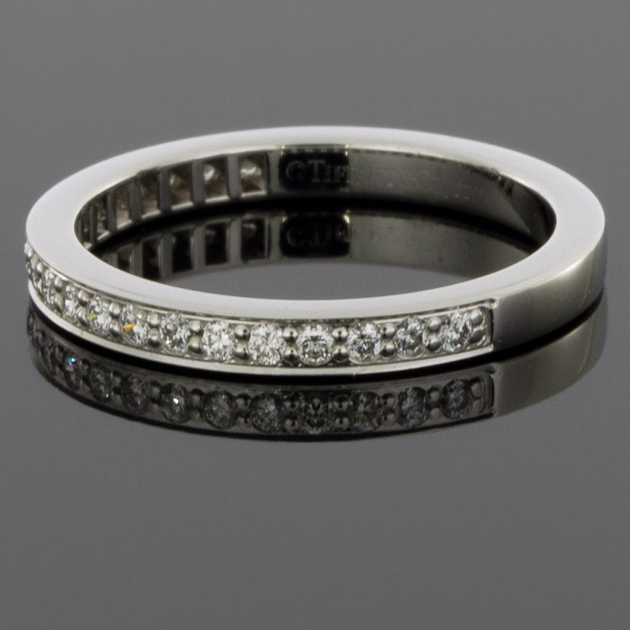 Tiffany & Co. Platinum 0.50 Carat Legacy Diamond Wedding Band In Excellent Condition In Columbia, MO