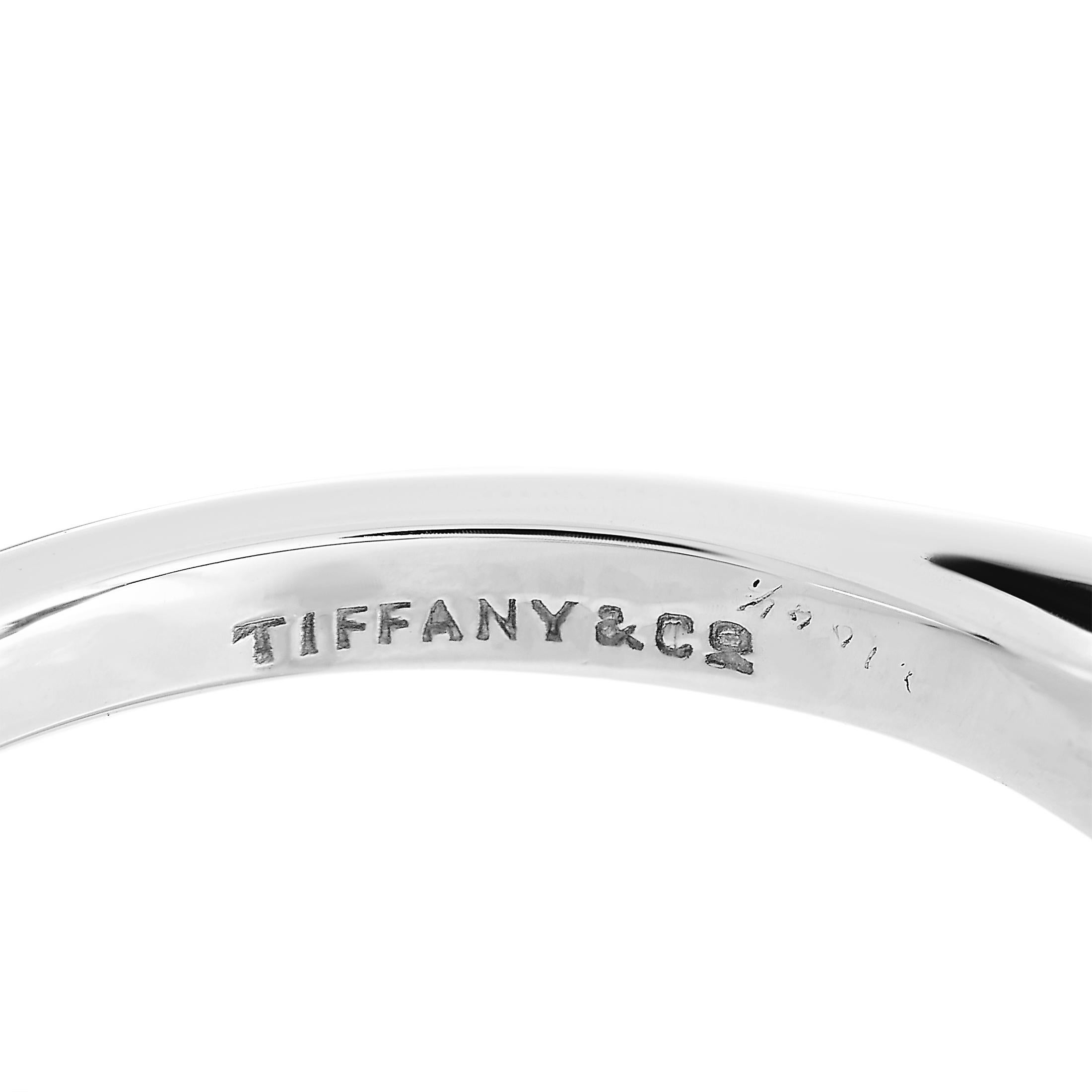 Women's Tiffany & Co. Platinum 0.50 Carat Diamond and Sapphire Flower Ring