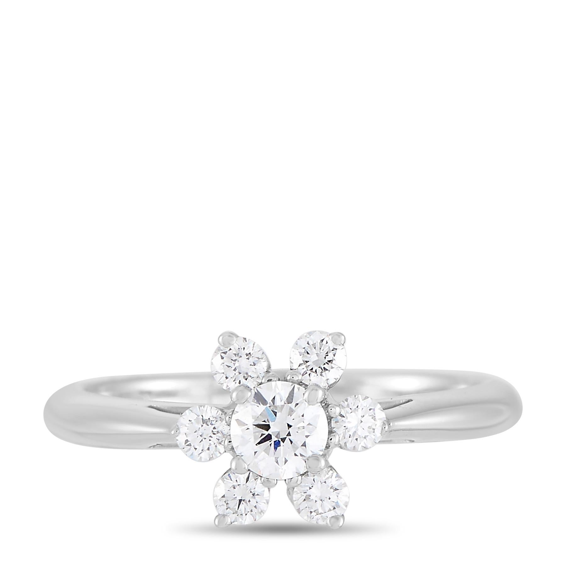 Women's Tiffany & Co. Platinum 0.50 Carat Diamond Cluster Ring