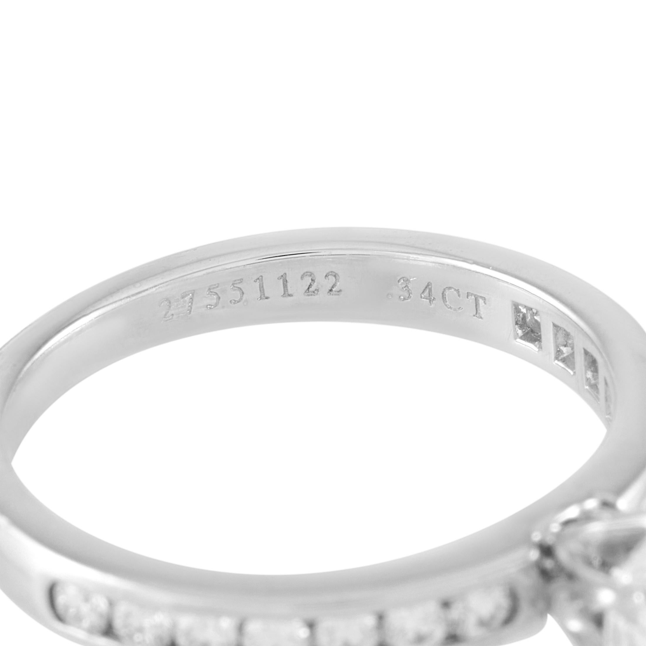 Tiffany & Co. Platinum 0.54 Carat Diamond Engagement Ring 1
