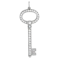 Tiffany & Co. Platinum 0.58ct Diamond Key Pendant