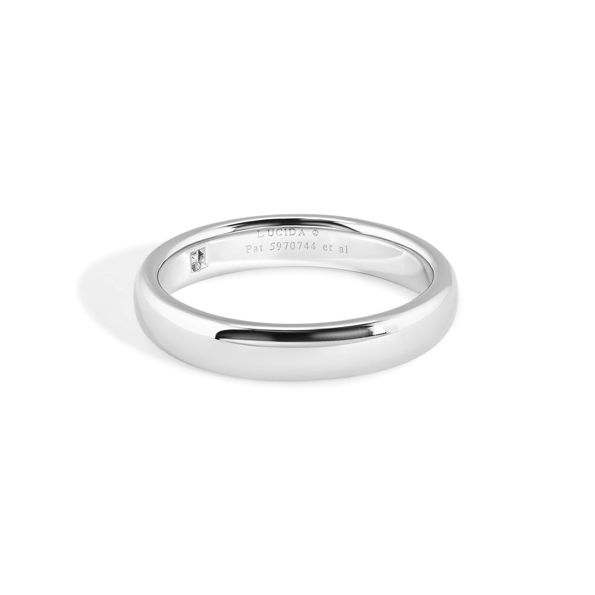 TIFFANY & Co. Platin .05 Karat Diamant 4mm Ehering 8,5 im Angebot 1