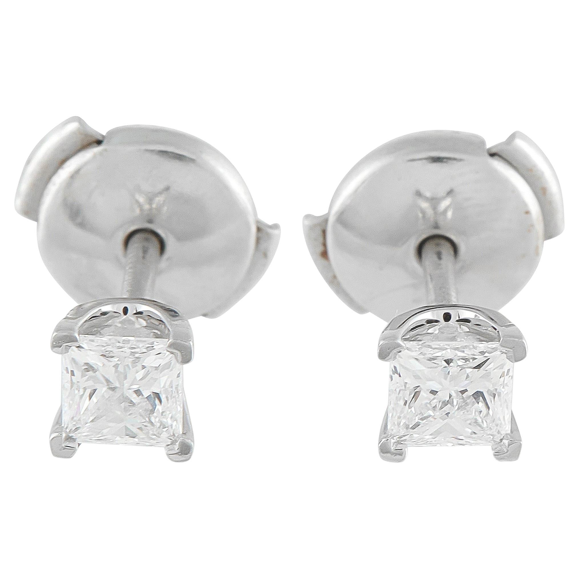 Tiffany & Co. Platin 0,64ct Diamant-Ohrstecker TI16-040726 im Angebot