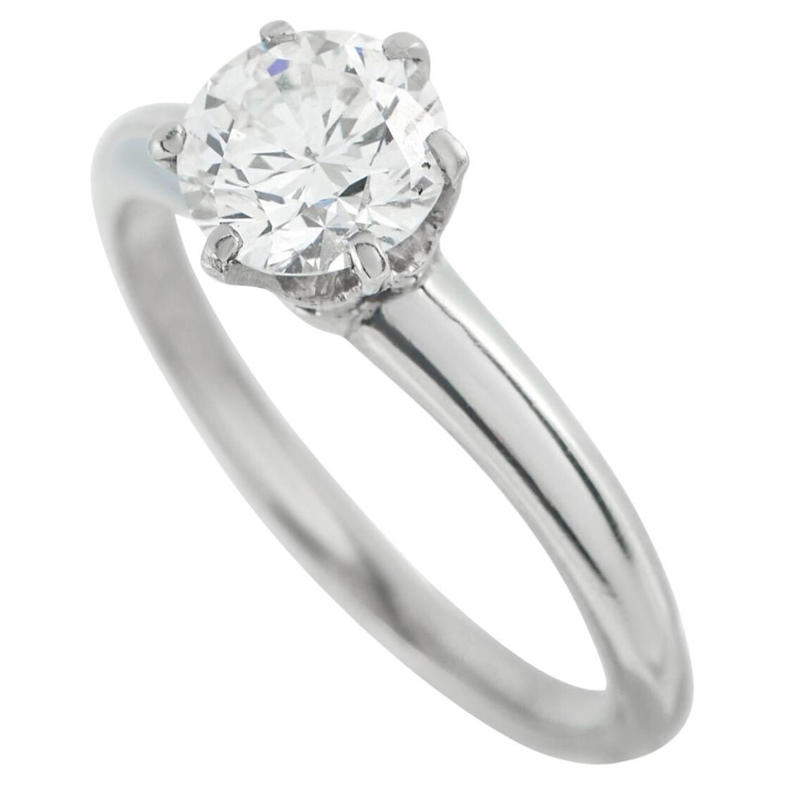 Tiffany & Co. Platin 0,65ct Diamant Solitär Ring im Angebot